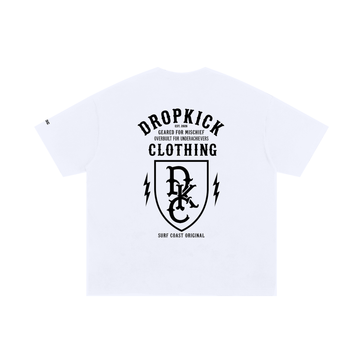 Dropkick Monogram Shield White Tee